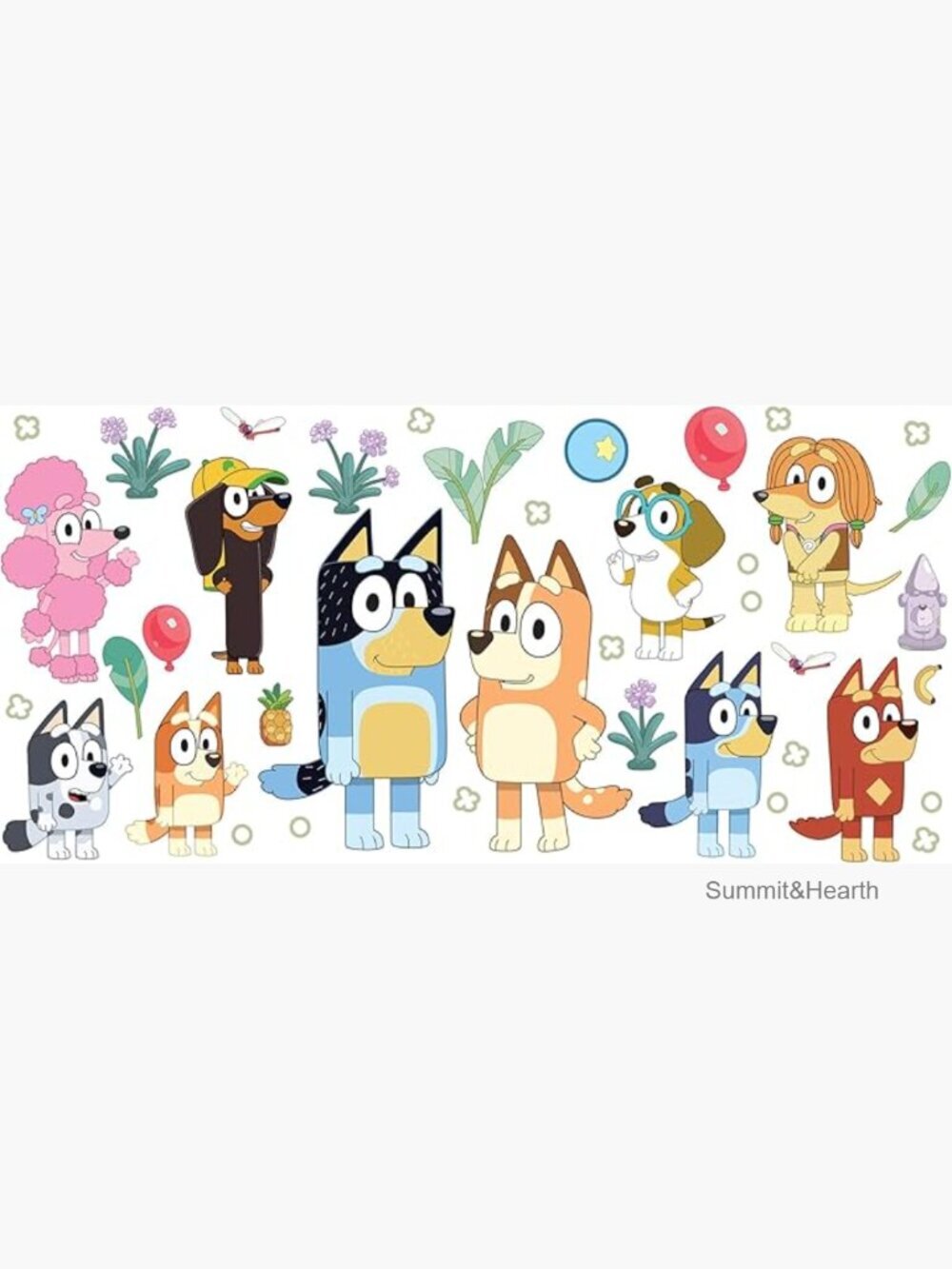 Bluey Peel and Stick Wall Decals, 40 Piece Set, Removable